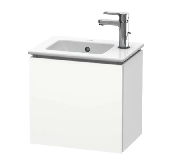 Duravit L-Cube - Umývadlová skrinka, 40x42x29 cm, pánty vľavo, biela mat LC6272L1818