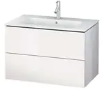 Duravit L-Cube - Umývadlová skrinka 55x82x48 cm, 2 zásuvky, lesklá biela LC624102222