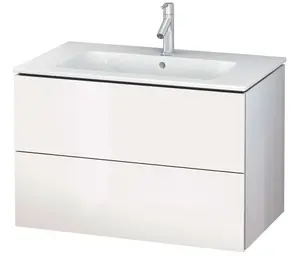 Duravit L-Cube - Umývadlová skrinka 55x82x48 cm, 2 zásuvky, lesklá biela LC624102222