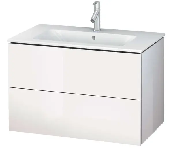 Duravit L-Cube - Umývadlová skrinka 55x82x48 cm, 2 zásuvky, lesklá biela LC624102222