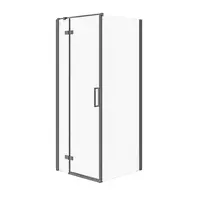 Cersanit Jota - Sprchový kút 80x80 cm, ľavý, čierna/číre sklo S160-007