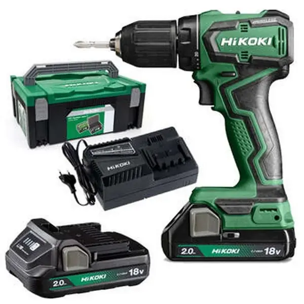 HiKOKI Náradie - 18V AKU vŕtací skrutkovač, 2x aku 2,0 Ah Li-Ion, nabíjačka DS18DDWRZ
