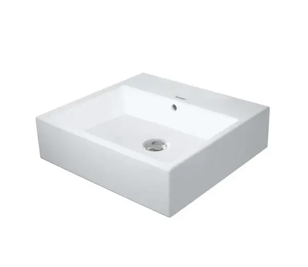 Duravit Vero Air - Umývadielko 45x35 cm, s prepadom, bez otvoru na batériu, WonderGliss, biela 07244500601