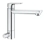 Grohe BauEdge - Dřezová baterie s uzavíracím ventilem, chrom 31696000