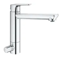 Grohe BauEdge - Dřezová baterie s uzavíracím ventilem, chrom 31696000