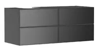 Hansgrohe Xevolos E - Umývadlová skrinka 137x56x55 cm, 4 zásuvky, matná sivá/metalická sivá 54238770
