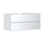 Hansgrohe Xevolos E - Umývadlová skrinka 118x56x55 cm, 2 zásuvky, matná biela/metalická biela 54193320