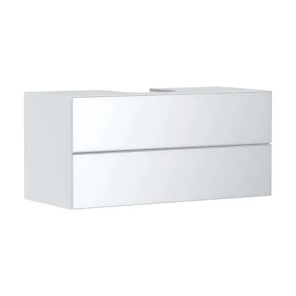 Hansgrohe Xevolos E - Umývadlová skrinka 118x56x55 cm, 2 zásuvky, matná biela/metalická biela 54193320