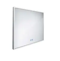 Nimco Zrcadla - Zrcadlo s LED osvětlením, 80x70 cm, dotykový senzor, hliník ZP 13003VX