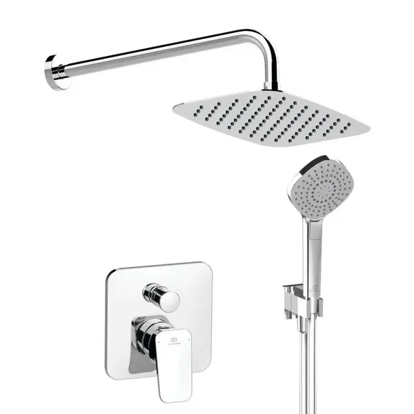 Ideal Standard CeraPlan New - Sprchový set s baterií pod omítku, s tělesem, 3 proudy, 30x20 cm, chrom BD194AA