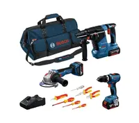 Bosch - 8dílná sada AKU nářadí, příslušenství, baterií a nabíječky 0615A5007H