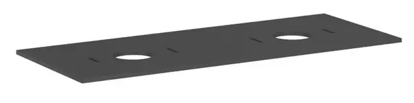 Hansgrohe Xilesa E - Deska pod umyvadlo, 138x55 cm, 2 výřezy, matná šedá 54280760