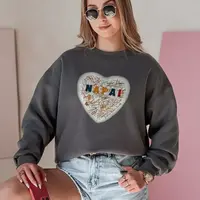 Bluza damska oversize z sercem SERDUCHOVA grafitowa Dstreet