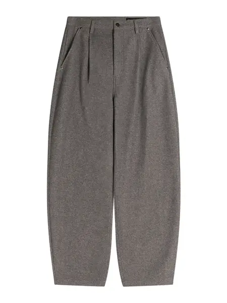 Bershka Plisované nohavice  grafitová