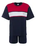 H.I.S Krátke pyžamo  námornícka modrá / červená / biela