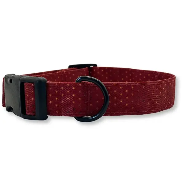 PafDog® Obojek pro psy vínový s hvězdičkami PAF-531