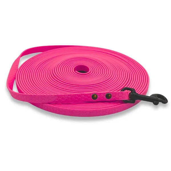 PafDog® lehké voděodolné HEXA stopovací vodítko ploché, 1cm - neonově růžová PAF-921