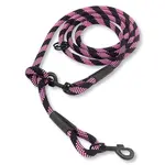 PafDog Přepínací nastavitelné vodítko 14mm, růžovo-černé, extra pevné PAF-850