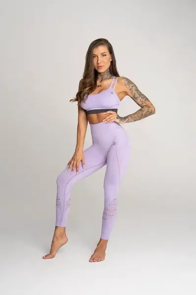 Gym Glamour Legíny bezešvé Deynn Levandulové , L, levandulová