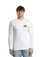 Meatfly pánské tričko s dlouhým rukávem Julien White Mountains | Bílá | Velikost S | 100% bavlna