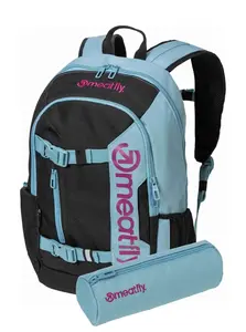 Meatfly batoh Basejumper Aqua / Pink 22 L + PENÁL ZDARMA | Růžová | Objem 22 L