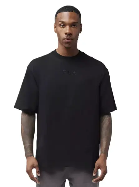 Fox pánské tričko Wordmark Ov Ss Black | Černá | Velikost XL | 100% bavlna