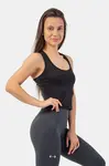 Nebbia Sportovní slim-fit crop tílko 422, XS, černá