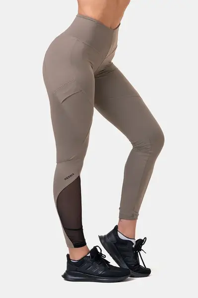 Nebbia Fit & Smart legíny s vysokým pasem 572, mocha, M