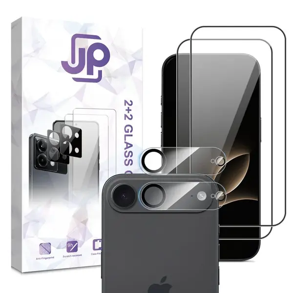 JP Combo pack, Sada 2 tvrzených skel a 2 sklíček na fotoaparát, iPhone Air