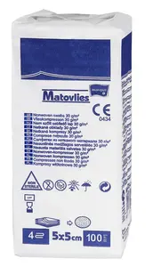 Matovlies kompresy netk.text.30g 5x5cm 100ks