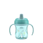 CHICCO Hrneček Training s držadly teal, 6m+ 200 ml