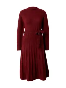 VILA Pletené šaty 'VITRINE BELTED'  červená