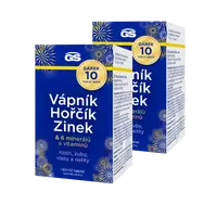 GS Vápník, hořčík, zinek, 2 × 130+10 tablet NAVÍC, dárkové balení 2025