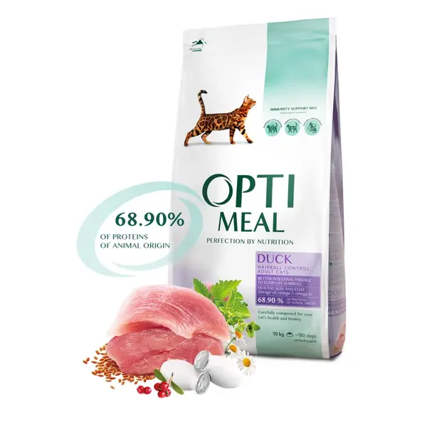 OPTIMEAL™ Superpremium pre dospelé dlhosrsté mačky s kačacim mäsom 10 kg (9979)