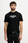 Bavlněné tričko Guess pánské, černá barva, s potiskem, M5BI05 I3Z14