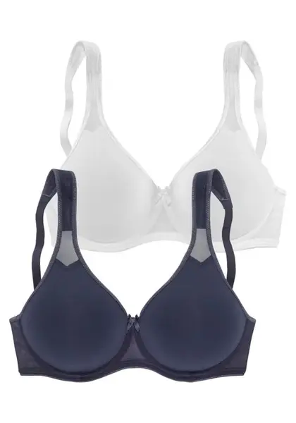 PETITE FLEUR Podprsenka  námornícka modrá / biela