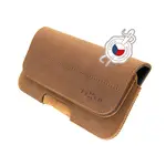 Horizontální kožené pouzdro FIXED Posh 5XL+, hnědé