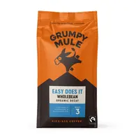 Grumpy Mule BIO SCA 83 Arabica zrnková káva bez kofeinu 200 g