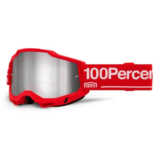 Motokrosové brýle 100% Accuri 2 Mirror Wolg červená, zrcadlové plexi