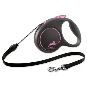 Flexi Black Design M lanko 5m  růžová do 20kg