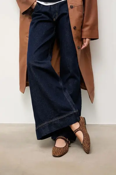 Semišové baleríny Answear.LAB hnědá barva