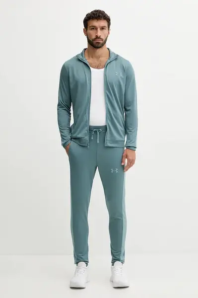 Sportovní tepláková souprava Under Armour Knit Track Suit zelená barva, 1357139