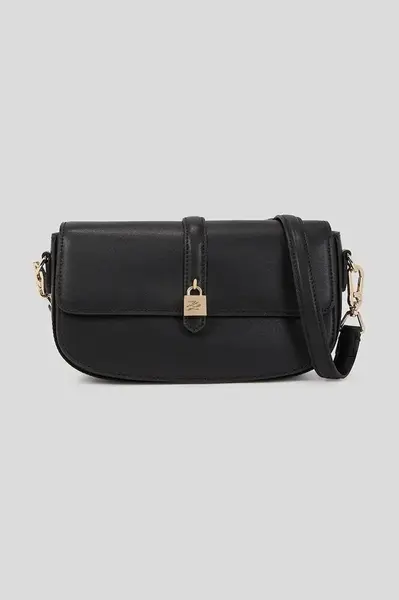 Kožená kabelka Karl Lagerfeld K/AUTOGRAPH černá barva, A3W30152
