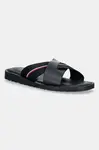 Pantofle Tommy Hilfiger CORE HILFIGER LH CRISS C SANDAL pánské, tmavomodrá barva, FM0FM05415
