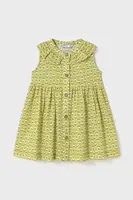 Dětské bavlněné šaty Mayoral zelená barva, mini, 1921