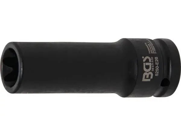 BGS Technic BGS 5250-E26 Nástrčná hlavice 3/4" E-Profil E26, prodloužená, silová