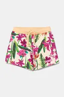 Dětské bavlněné šortky Guess béžová barva, vzorované, nastavitelný pas, K5GD05 KA6R4