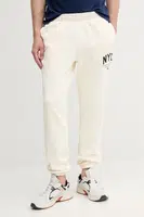 Tepláky Tommy Hilfiger pánské, béžová barva, s aplikací, MW0MW39688