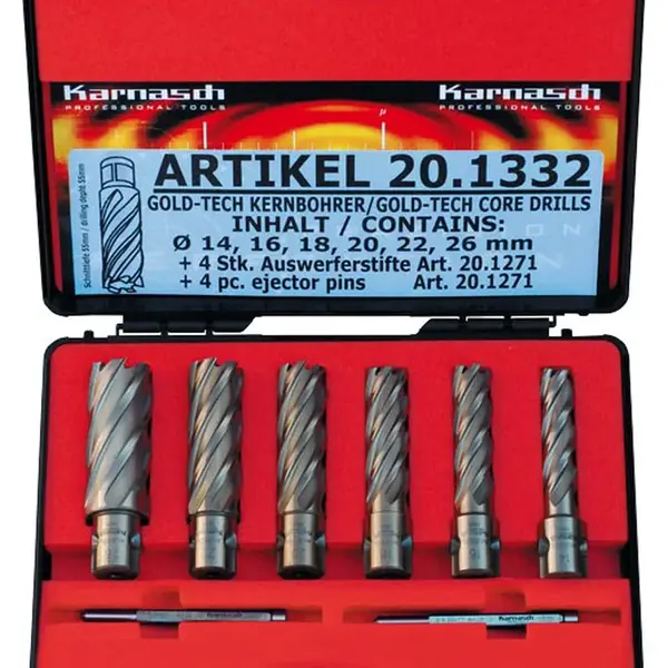 Karnasch® Sada jádrových vrtáků Karnasch GOLD-LINE 55
