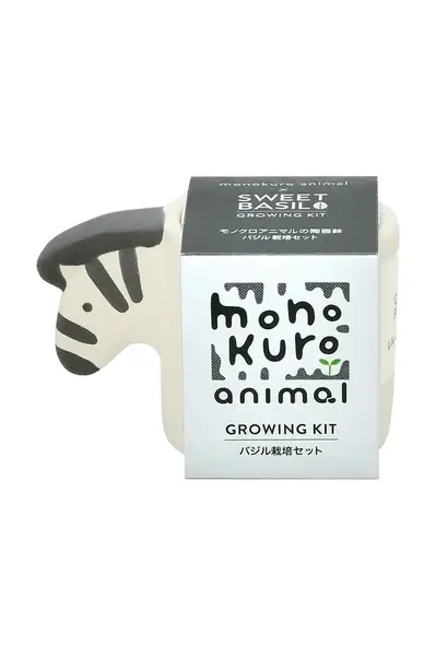 Sada pro pěstování rostlin Noted Monokuro Animals Zebra bílá barva